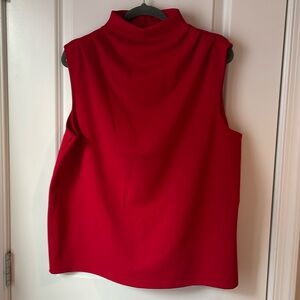 Red sleeveless Express top.